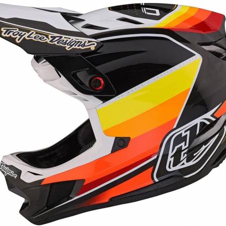 Casco Troy Lee D4 Carbono Negro blanco