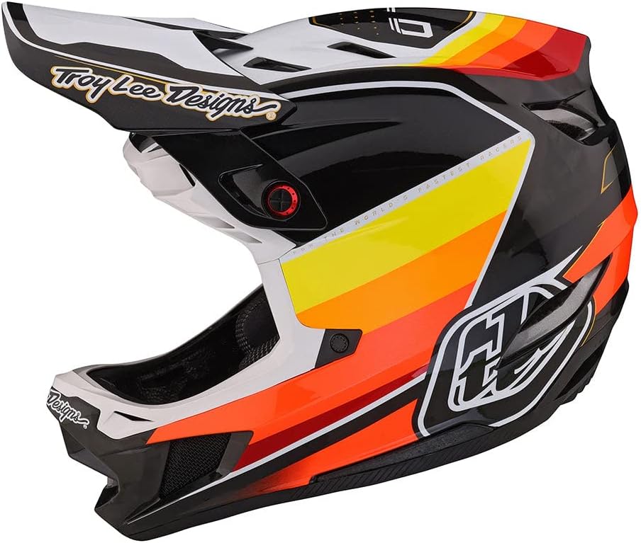 Casco Troy Lee D4 Carbono Negro blanco