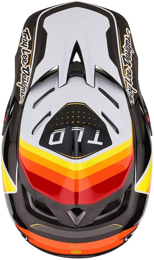 Casco Troy Lee D4 Carbono Negro blanco - Imagen 3